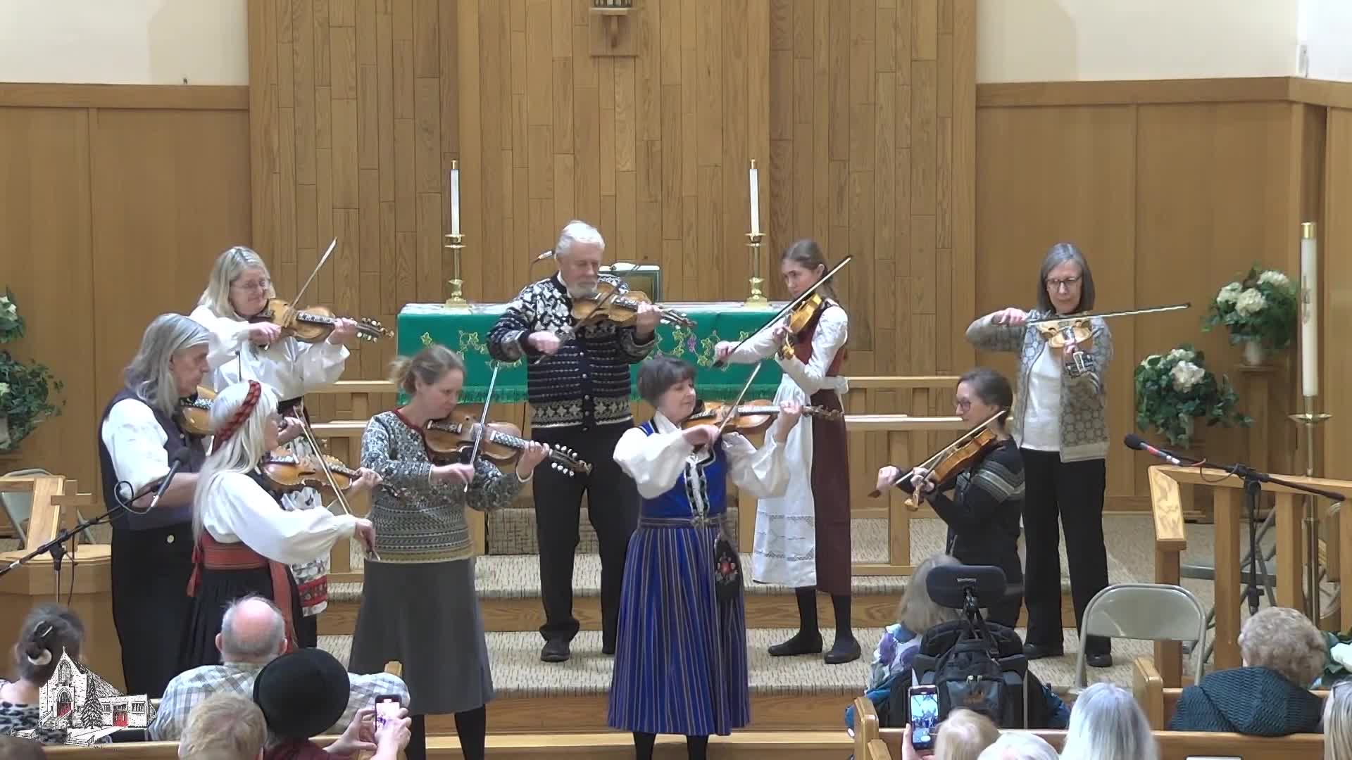 Performance by the Fargo Spelemannslag Hardanger Fiddlers