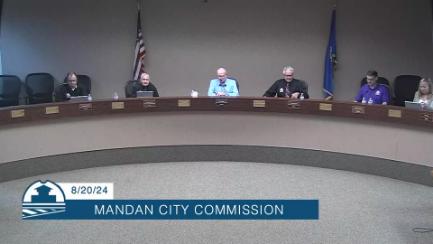 Mandan City Commission Replay 8/20/24