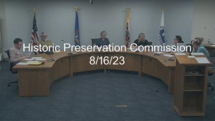 Historic Preservation Commission Replay 8/16/23