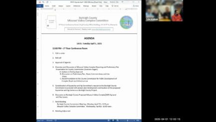 Missouri Valley Complex Committee Replay 4/1/25 (provided by Burleigh County)