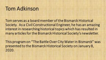 The Battle Over City Water in Bismarck