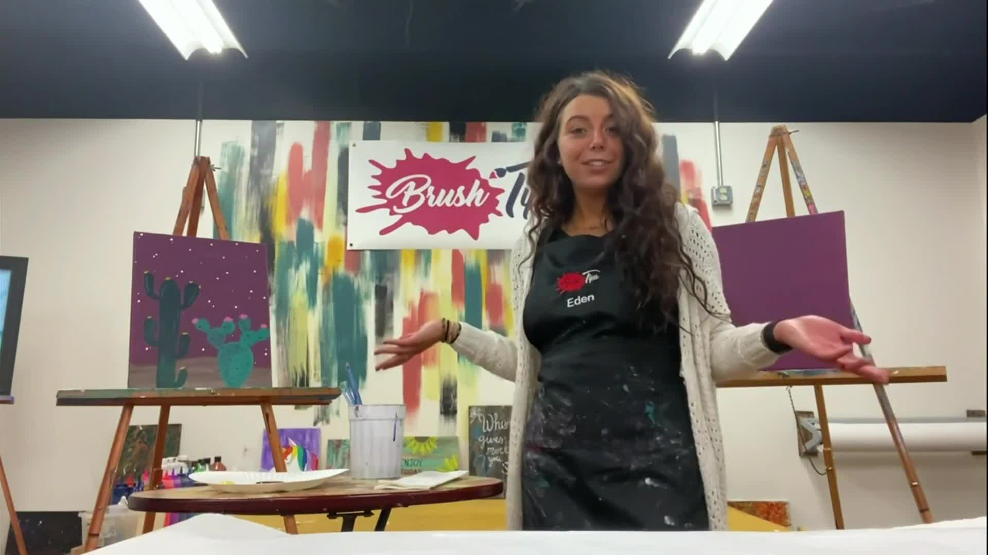 Thumbnail image for Brush Tips with Cheri - Cacti in the Nighttime