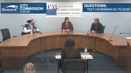Bismarck City Commission Candidate Debate Replay 4/30/26