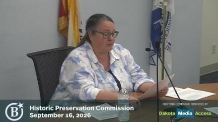 Bismarck Historic Preservation Commission Replay 9/16/26