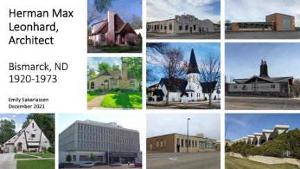 Herman Leonhard, Area Architect, Bismarck, ND 1920-1973