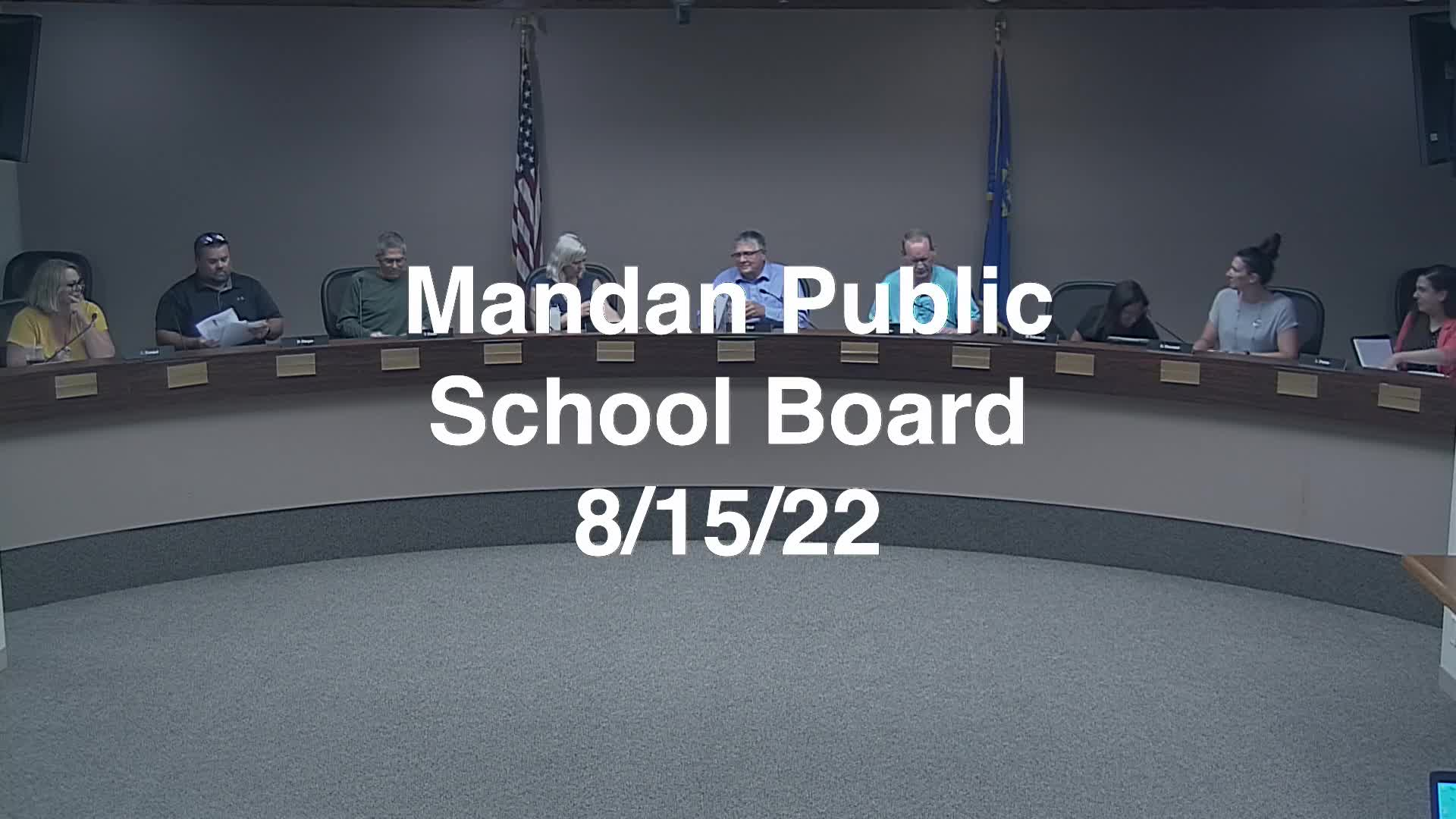 Thumbnail image for Mandan School Board Replay 8/15/22