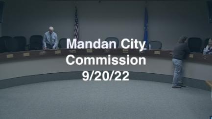 Mandan City Commission Replay 9/20/22