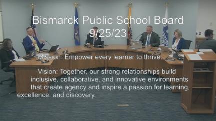 Bismarck School Board Replay 9/25/23