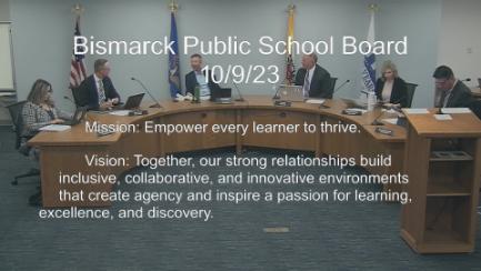 Bismarck School Board Replay 10/9/23