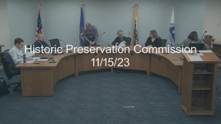 Historic Preservation Commission Replay 11/15/23