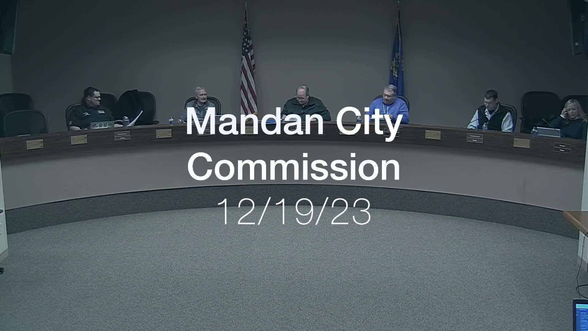 Mandan City Commission Replay 12/19/23