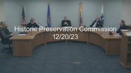Historic Preservation Commission Replay 12/20/23